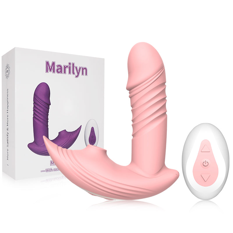 Marilyn 3-in-1 Remote Control Telescopic Dildo Panty Vibrator-EROSREALM