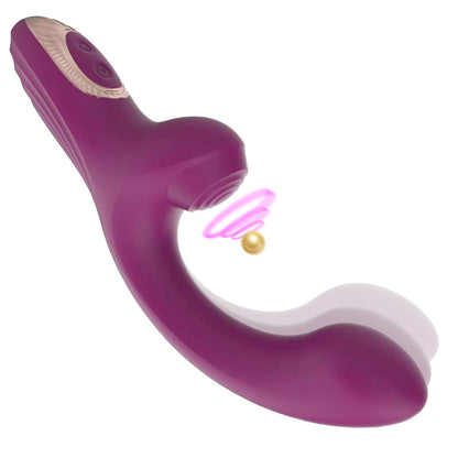 2-in-1 Tapping Strong Shock G-spot Vibrator-EROSREALM