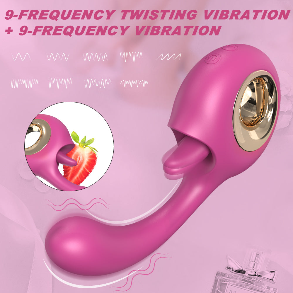 Donut 2-in-1 Tongue-licking Vibrator-EROSREALM