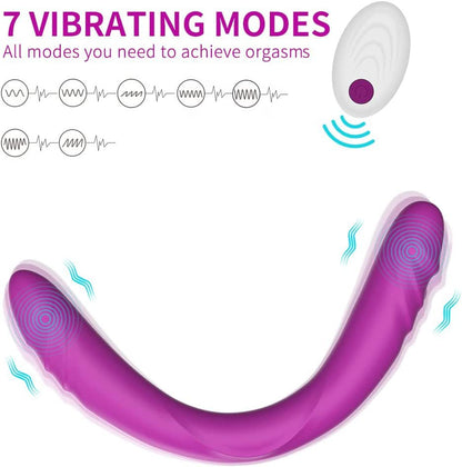 Wireless Remote Control Double-headed Vibrating Dildo For Couple Sex-EROSREALM