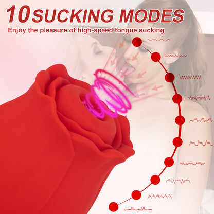 Thrusting And Sucking Rose Vibrator-EROSREALM