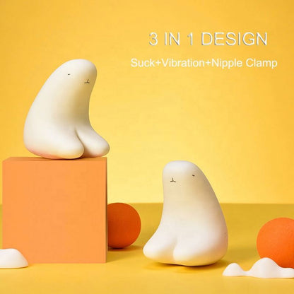 Cute Bear Ultra-soft Silicone Suction Vibrator-EROSREALM