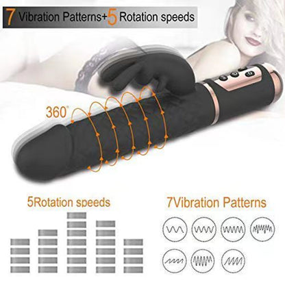 Rabbit Vibrator G Spot Vagina Clitoris Stimulator Dildo Massager Vibrator-EROSREALM