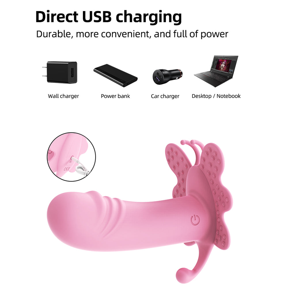 Wireless Remote Control Butterfly Panty Vibrator-EROSREALM