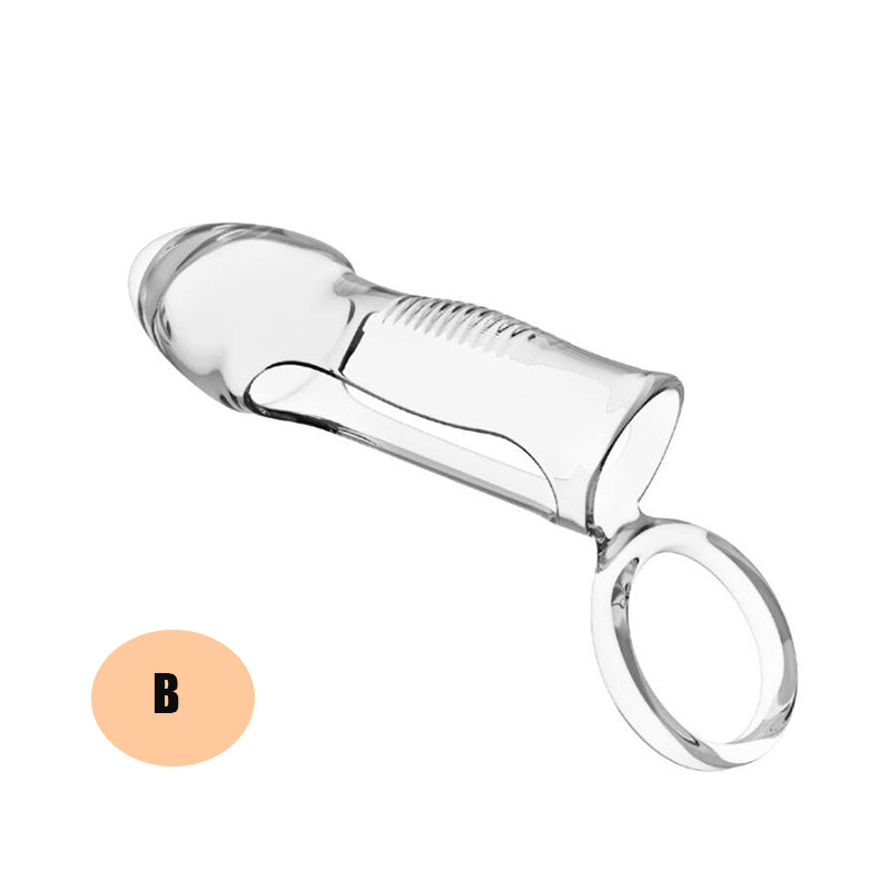 Crystal Cock Ring Penis Sleeve Extension Enlargement Delay Ejaculation Male Sex Toys-EROSREALM