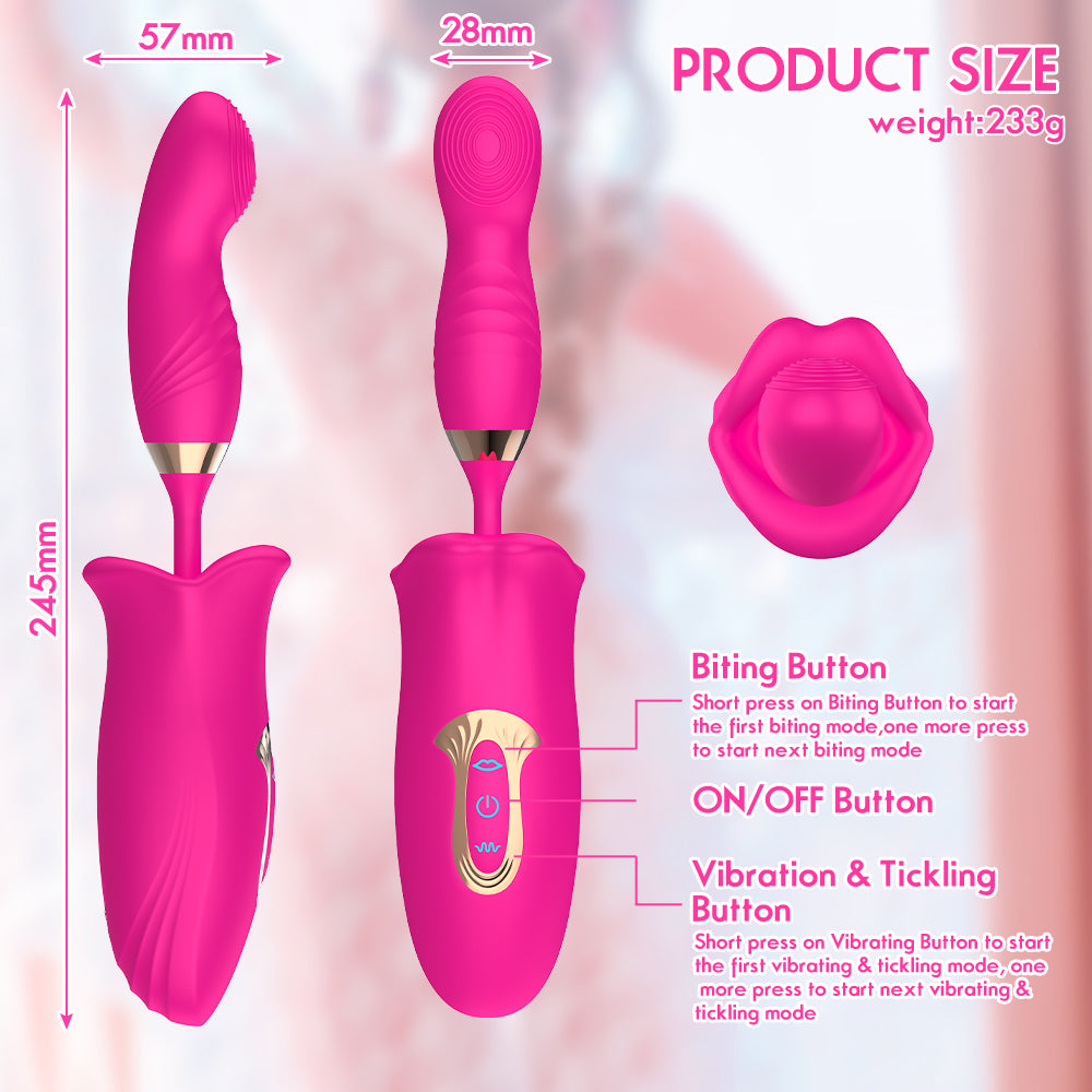 Rose Pistil Kiss - Bitting Clit Stimulator & Tapping Vibrator-EROSREALM