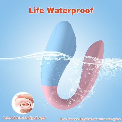 Waterproof Rechargeable Remote Control Couple Vibrator with 8 Frequencies-EROSREALM