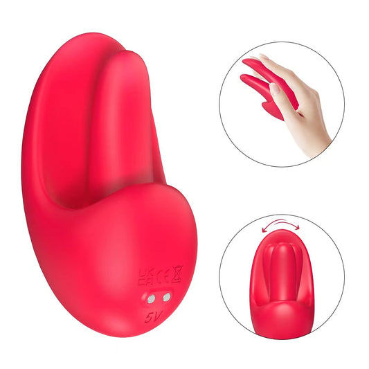 Tongue Shape Licking Nipples Clit Stimulation Vibrators-EROSREALM