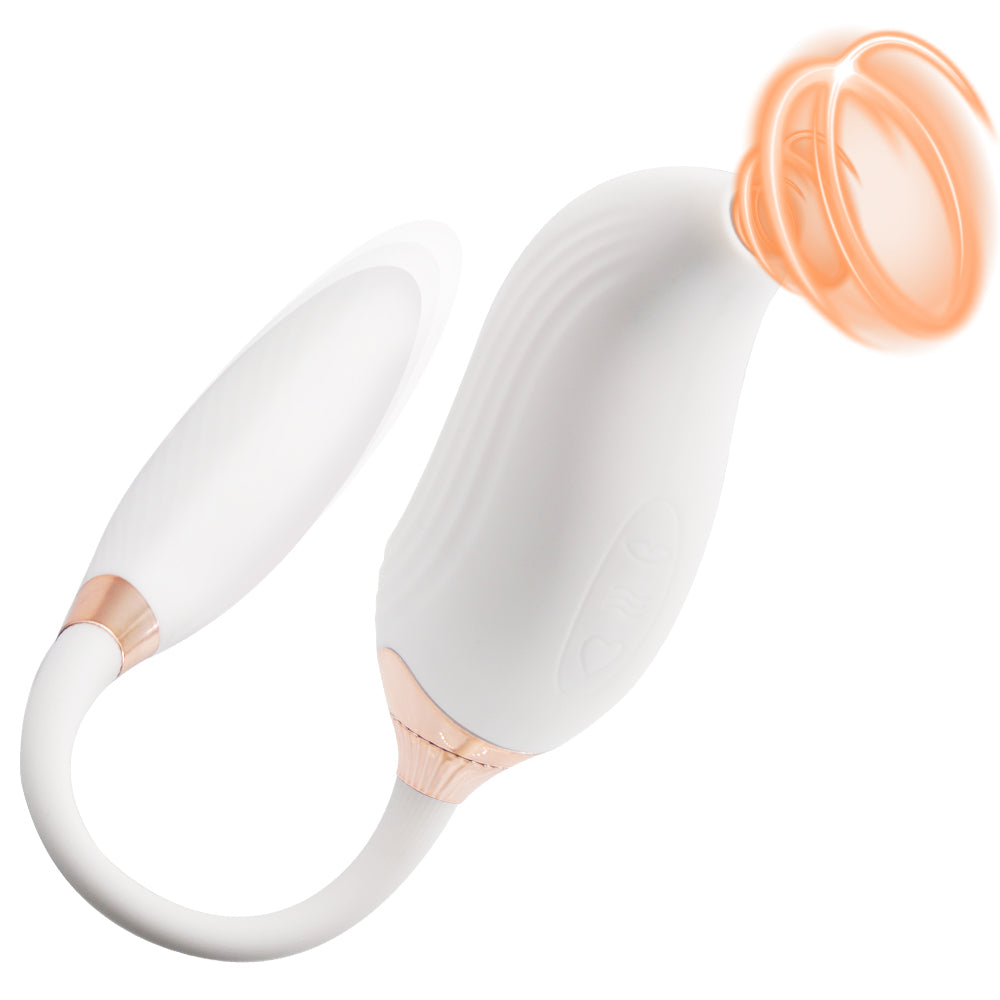 App Controlled Suction Vibrator with Thrusting Warming Dildo-EROSREALM