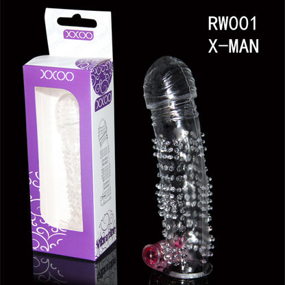 Crystal Wolf Tooth Vibrating Penis Sleeve Husband And Wife Sex Toy-EROSREALM