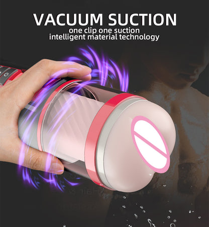 Masturbation Cup Automatic Telescopic Rotary Sucking Masturbator-EROSREALM