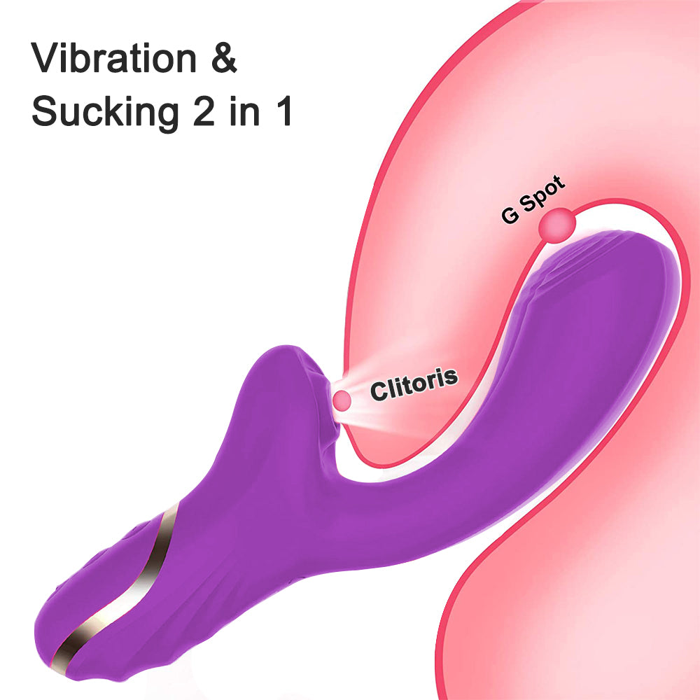 Rabbit Vibrator 10 Modes Clit Sucking Toy-EROSREALM