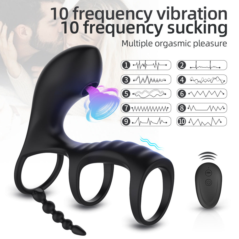 10 Frequency Vibrating Cock Ring Wireless Remote Delayed Ring Male Masturbation-EROSREALM