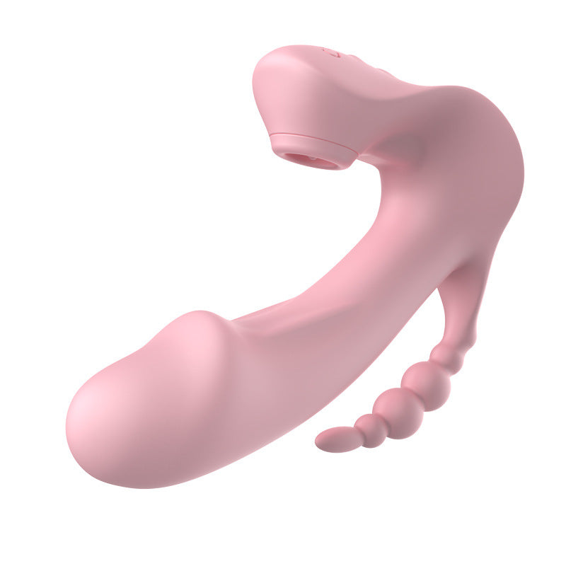 3 In 1 Clitoris Sucking Rotating Beads Dildo Wireless Remote Control Vibrator For Women-EROSREALM