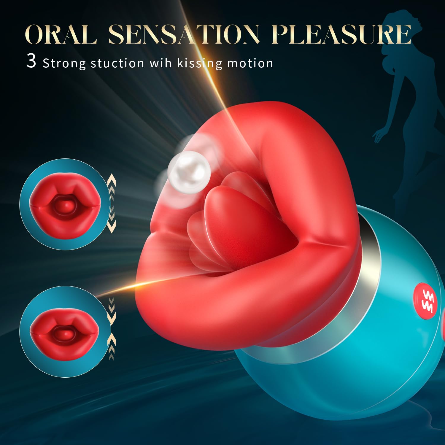 3in1 App Remote Control Big Mouth Vibrator With 360° Tongue Licking & Sucking & Vibrating-EROSREALM