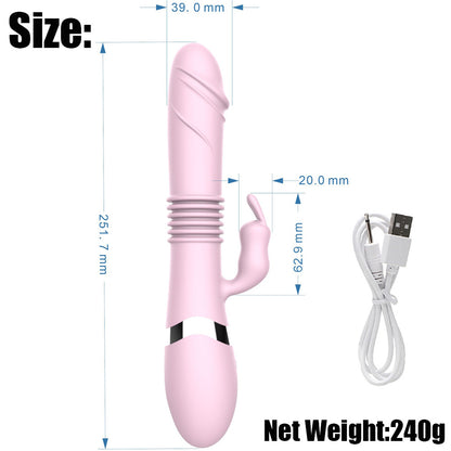 2-in-1 Thrusting G-spot Vibrator-EROSREALM