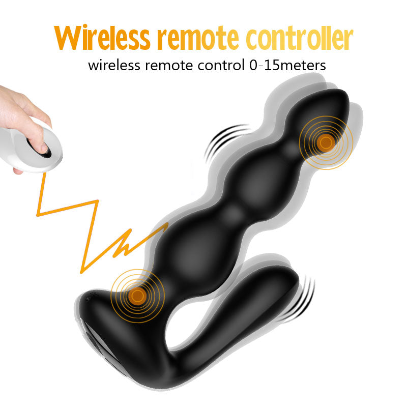 Wireless Remote Control Dual-vibrating Anal Beads For Women & Men-EROSREALM