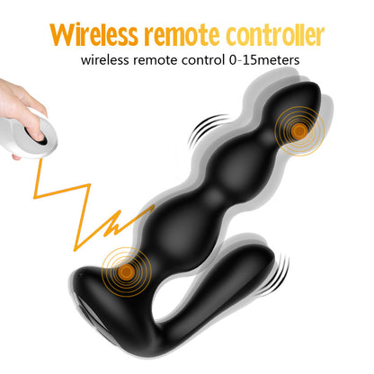 Wireless Remote Control Dual-vibrating Anal Beads For Women & Men-EROSREALM