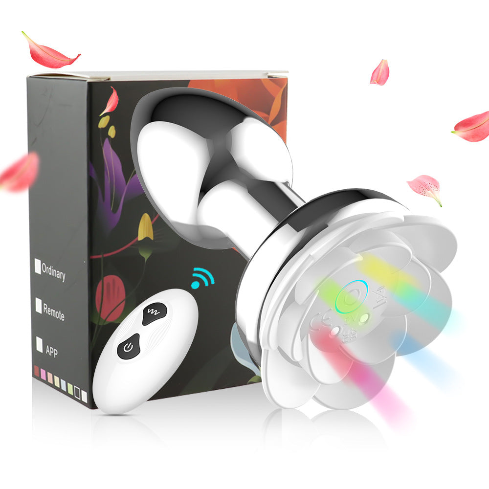 App / Wireless Remote Control Rose Anal Vibrator-EROSREALM