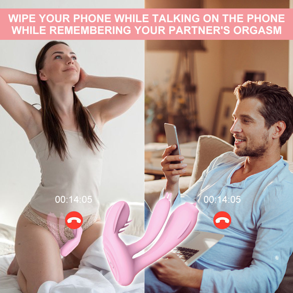 App Remote Dildo Vibrator G Spot Tongue Licking Orgasm Masturbator For Woman-EROSREALM