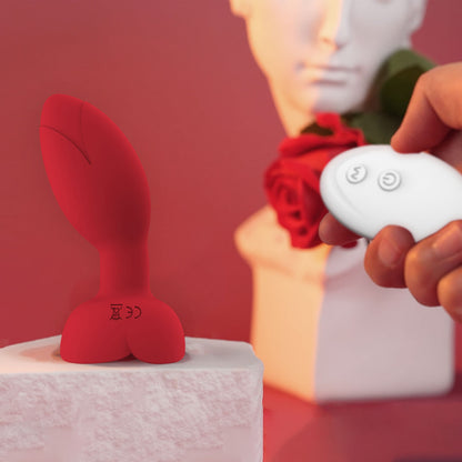 App / Wireless Remote Control 360 ° Rotating Rose Anal Vibrator-EROSREALM