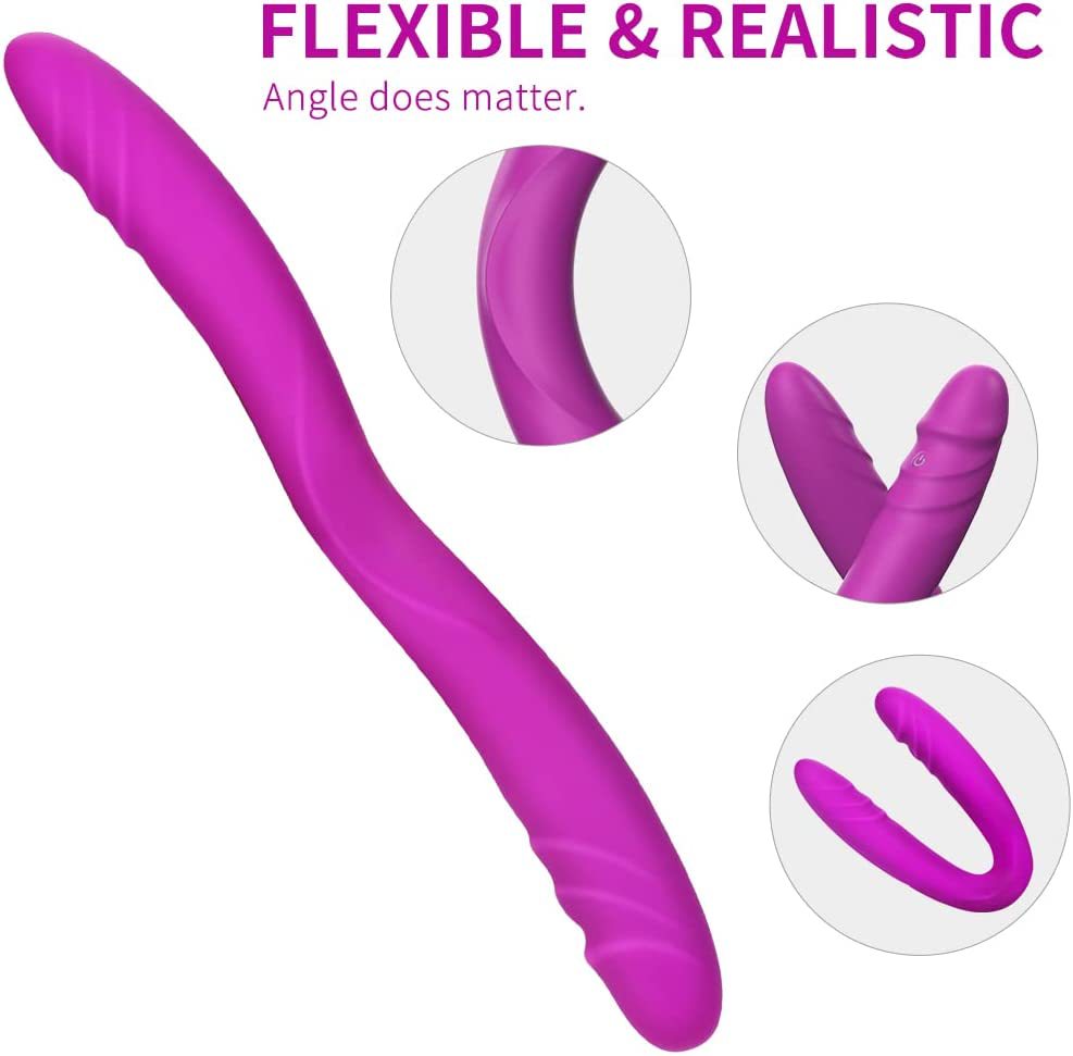 Wireless Remote Control Double-headed Vibrating Dildo For Couple Sex-EROSREALM