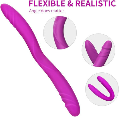 Wireless Remote Control Double-headed Vibrating Dildo For Couple Sex-EROSREALM