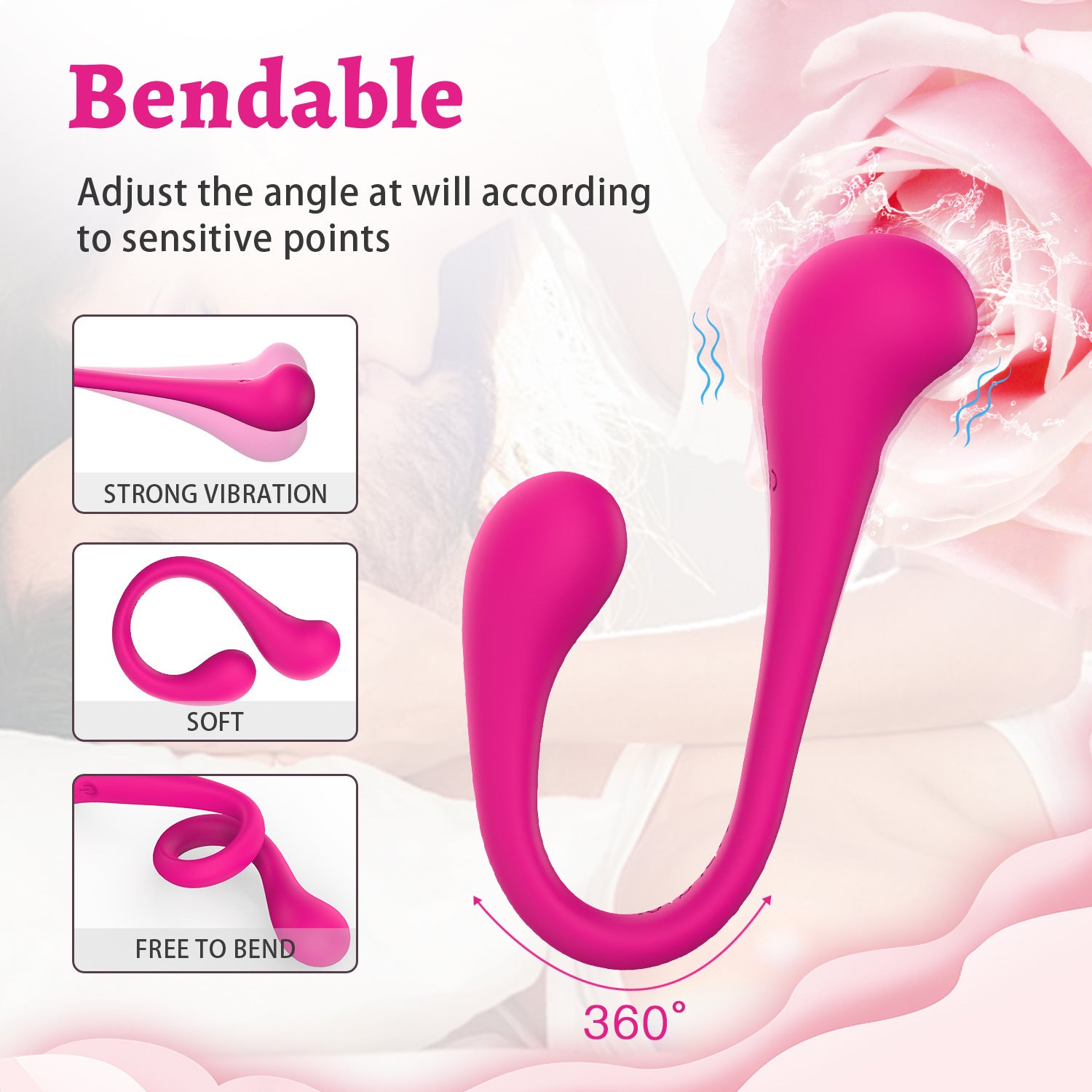 Bendable Double-end Strong Shock Panty Vibrator-EROSREALM