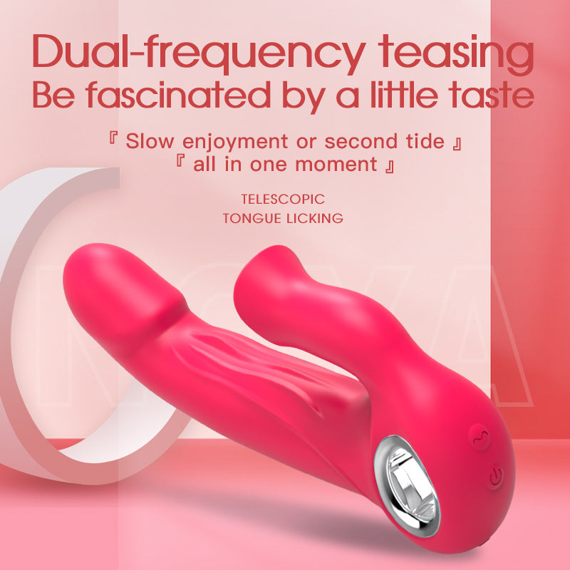 2-in-1 Licking G-spot Vibrator-EROSREALM