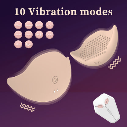 10 Frequency Vibration Nipple Breast Sticker Massager-EROSREALM