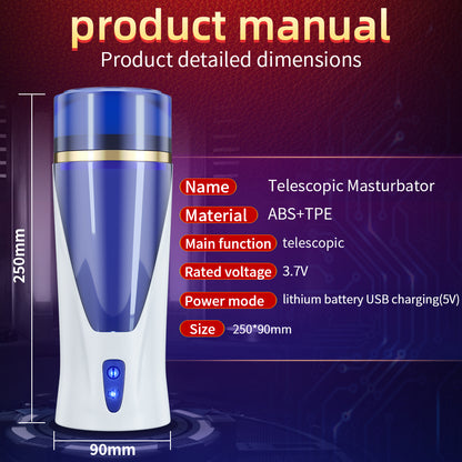 Zeus- Interactive Voice Retractable Vibration Oral Sex Masturbator Cup-EROSREALM