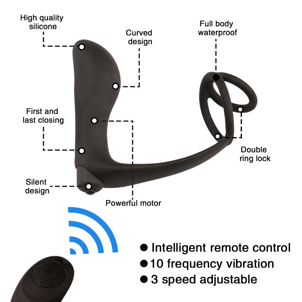 Silicone Male Prostate Massager Vibrating Butt Plug Anal Vibrator Anal Vibrators Anus Butt Plug-EROSREALM