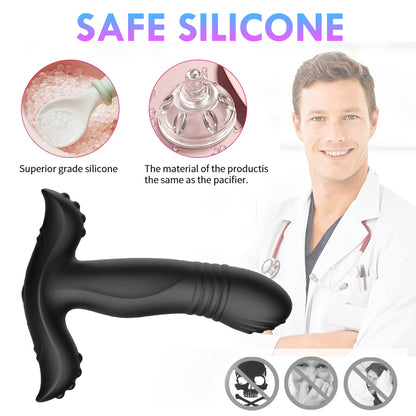 Edward - Wireless Remote Control Telescopic Vibrating Prostate Massager-EROSREALM