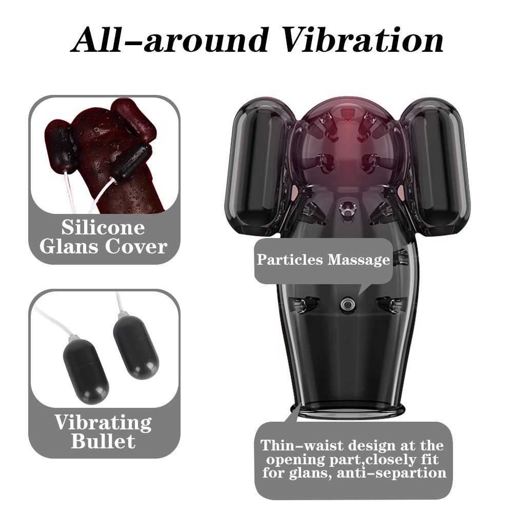 12 Frequency Vibration Penis Trainer Glans Exerciser-EROSREALM