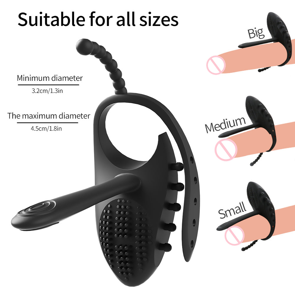 Wireless Remote Male Penis Rings Delay Ejaculation Ring Vibrating Cock Ring-EROSREALM