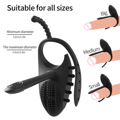 Wireless Remote Male Penis Rings Delay Ejaculation Ring Vibrating Cock Ring-EROSREALM