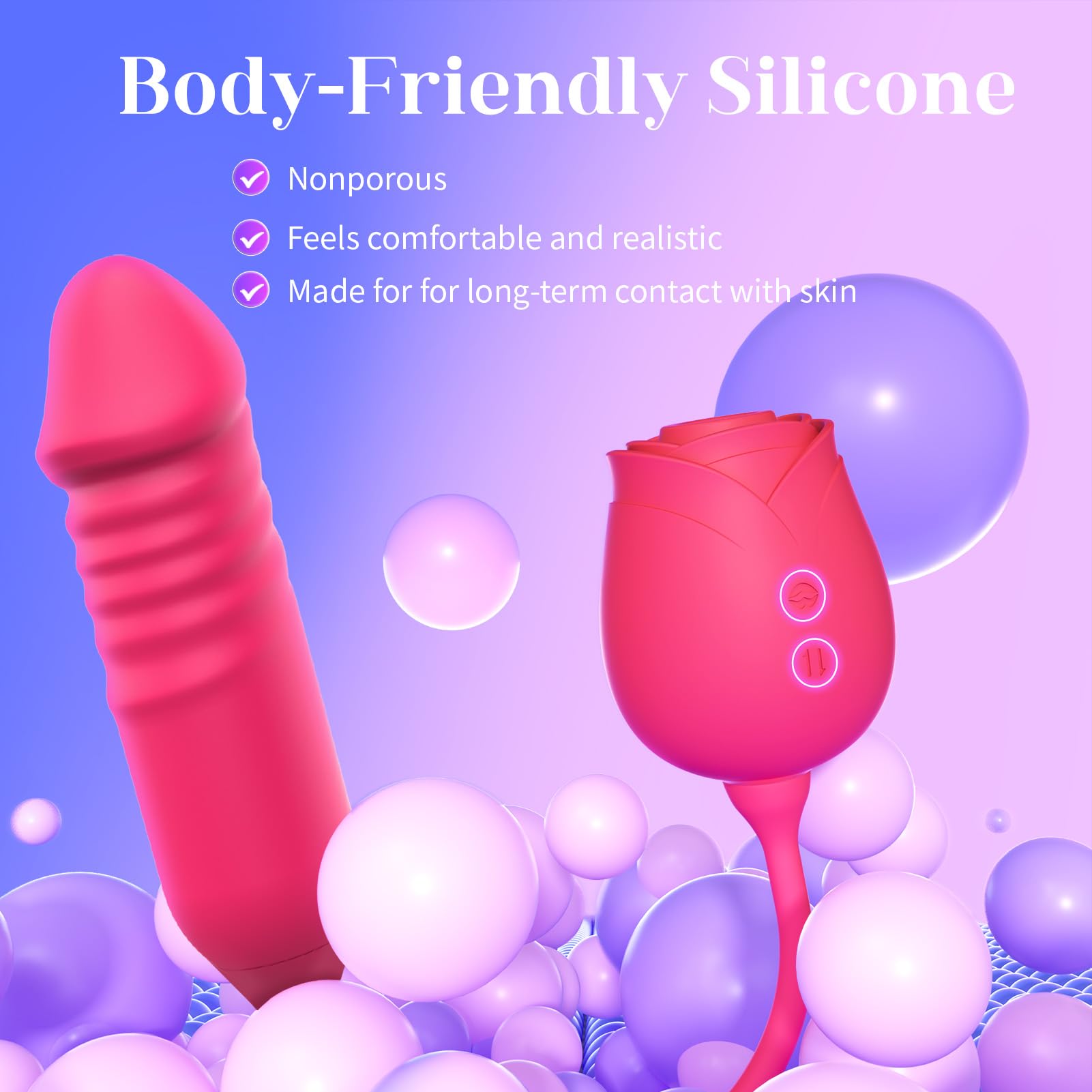 2024 Upgraded Rose Clit Sucking Toy Dildo G-spot Vibrator-EROSREALM