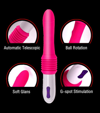 Automatic Hands Free Thrusting Dildo Vibrator G-Spot Stimulation Massager-EROSREALM