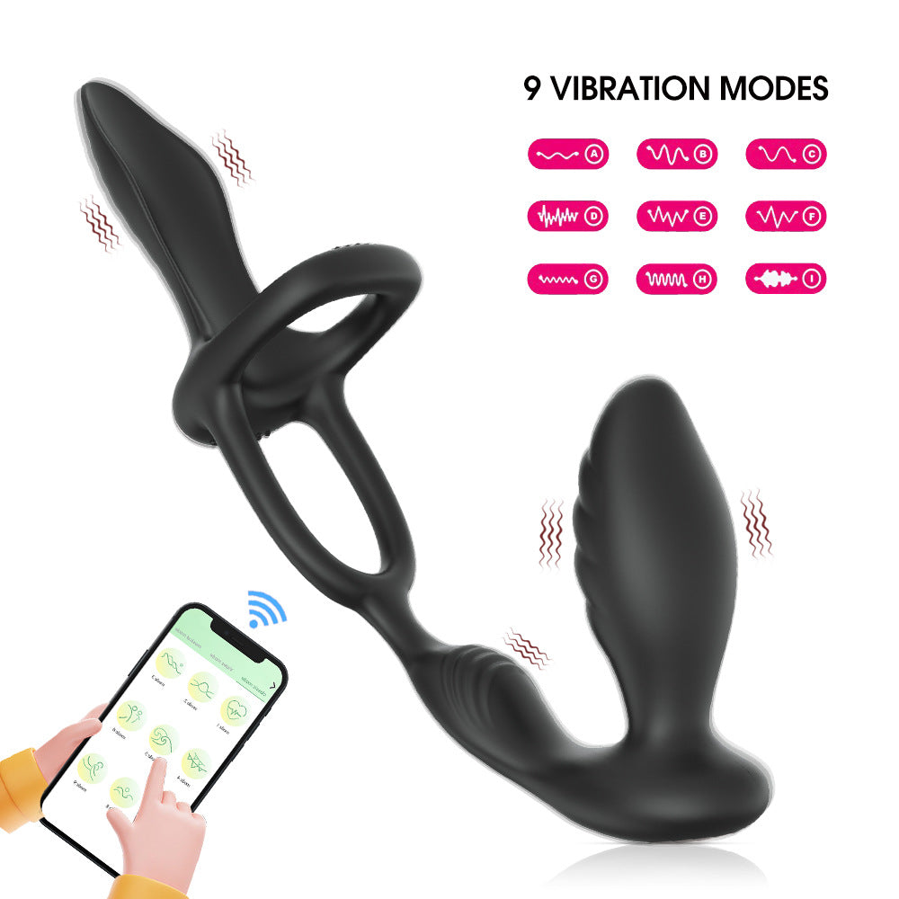 App Remote Control 3-point Stimulating Anal Vibrator-EROSREALM