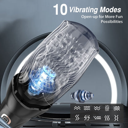 3.0 Version Male Rose Toy Thrusting Rotating Vibrating Oral Sex Masturbation Cup-EROSREALM