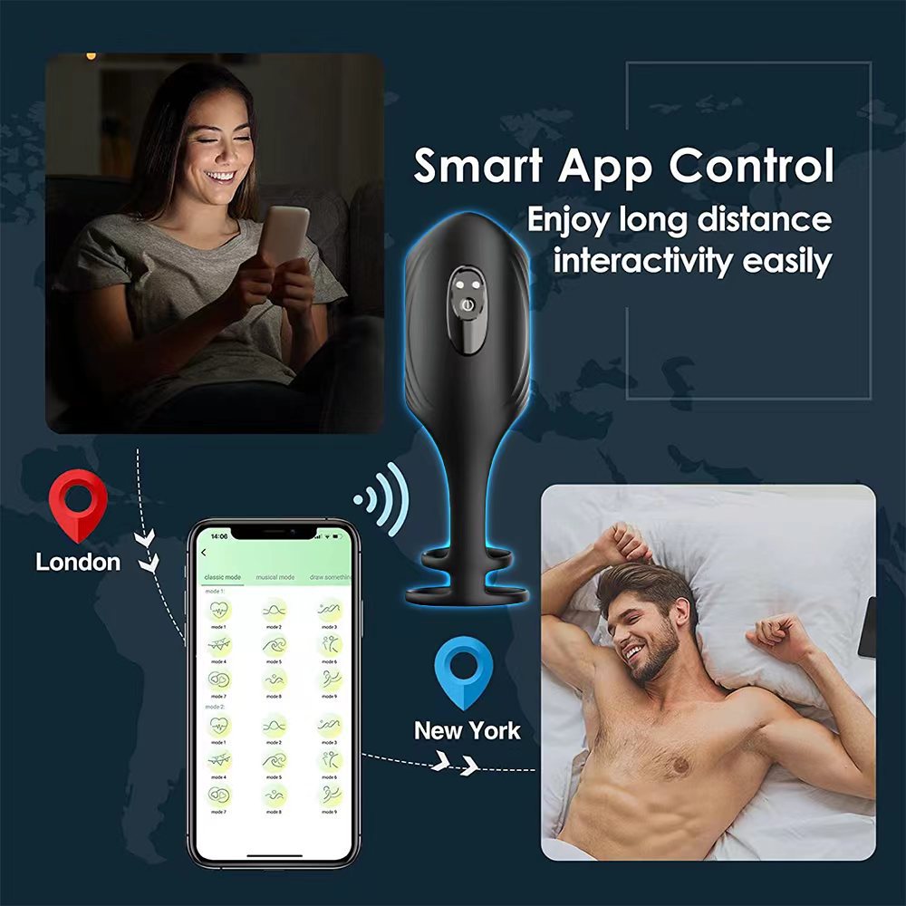 Keven - App Remote Control Penis Trainer With Dual-rings-EROSREALM