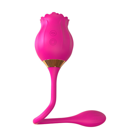 New 2-in-1 Rose Suction Vibrator with Vibrating Egg-EROSREALM