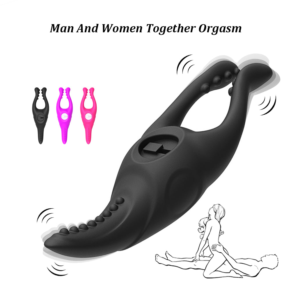 Vibrating Breast Clip Nipple Massager-EROSREALM