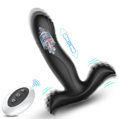 Edward - Wireless Remote Control Telescopic Vibrating Prostate Massager-EROSREALM