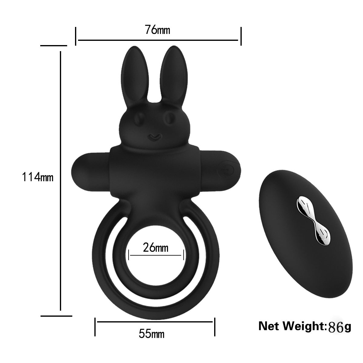 9 Vibrating Rabbit Multi-functional Cock Ring For Couple Play-EROSREALM