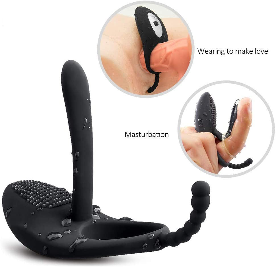 Remote Finger Vibrator Anal Plug Delayed Ejaculation Prostate Massager-EROSREALM