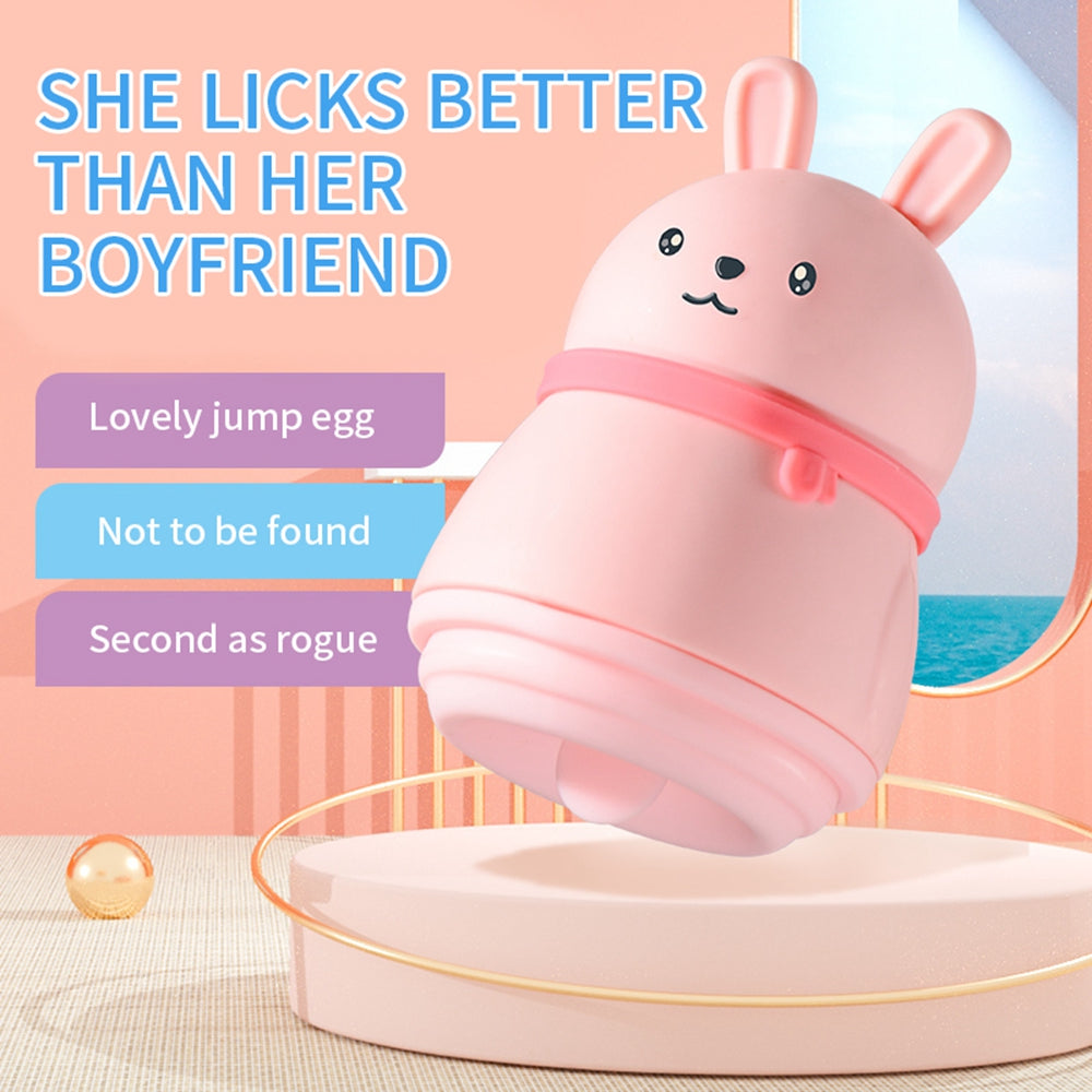 Cute Rabbit Tongue Licking Vibrators Clitoris Anal Nipple Stimulator-EROSREALM