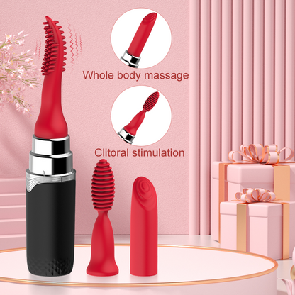 3-in-1 Clit-stimulating Lipstick Vibrator-EROSREALM