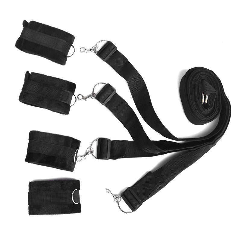 Bed Spreader Restraint System. Passion Bondage Kit. Includes Wrist Cuffs and Ankle Cuffs-EROSREALM