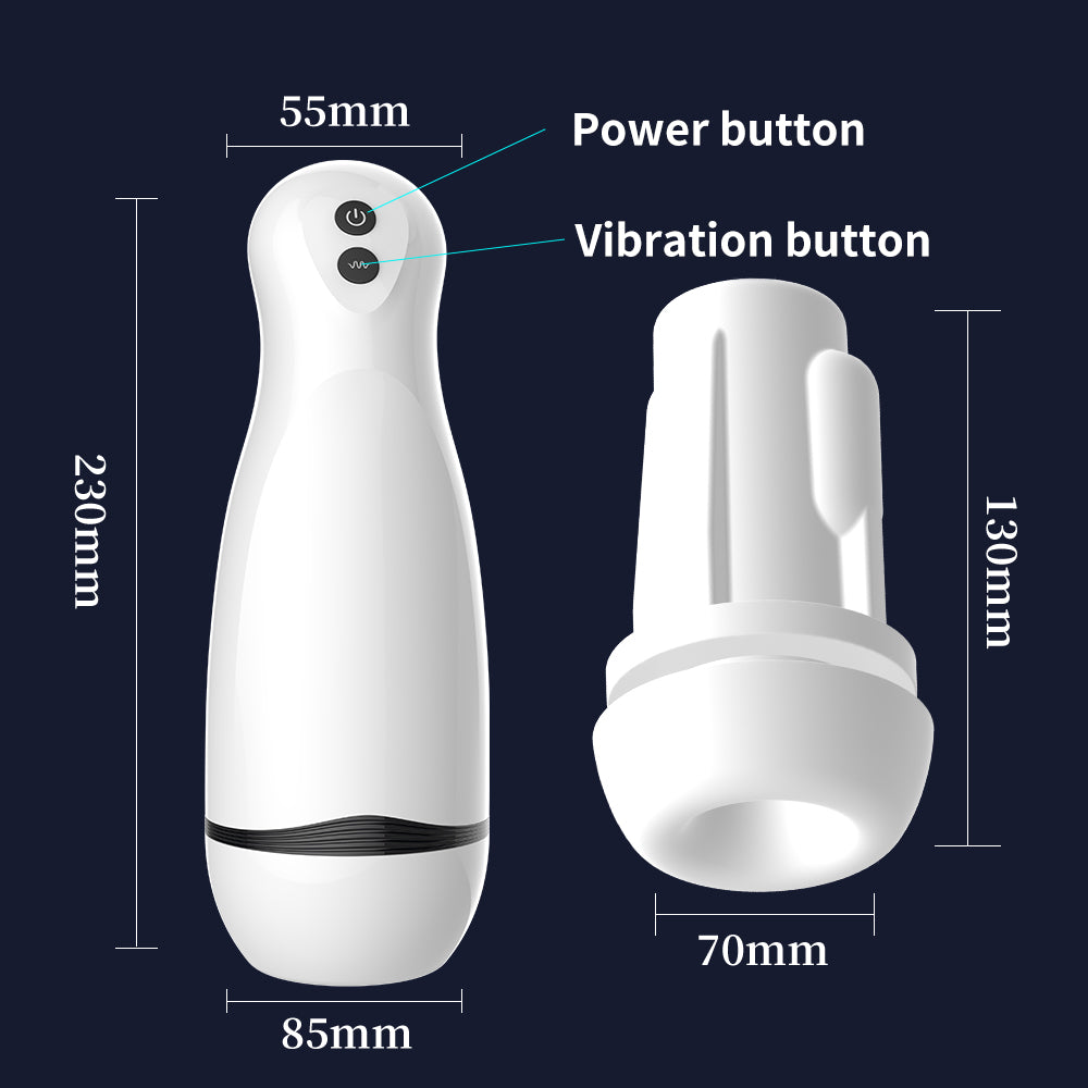 10 Modes Vibration Voice Rechargeable Masturbation Cup-EROSREALM